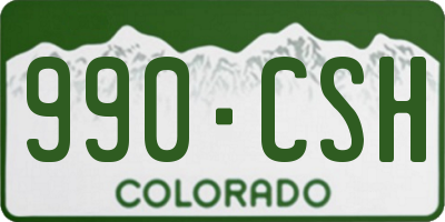 CO license plate 990CSH