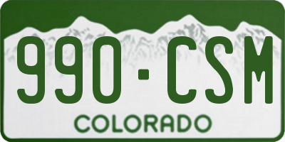 CO license plate 990CSM