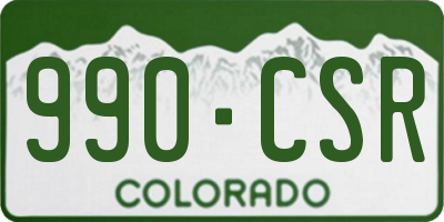 CO license plate 990CSR