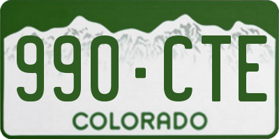 CO license plate 990CTE