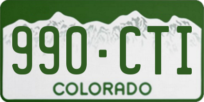 CO license plate 990CTI