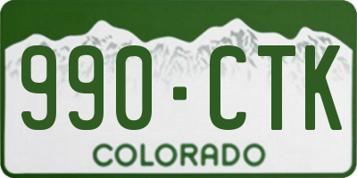 CO license plate 990CTK