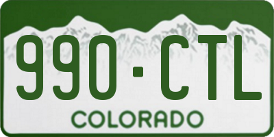 CO license plate 990CTL