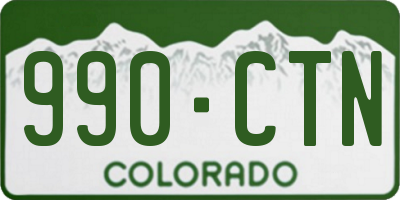 CO license plate 990CTN