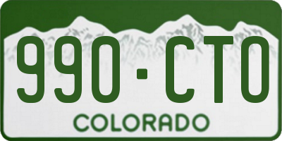 CO license plate 990CTO