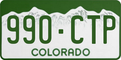 CO license plate 990CTP