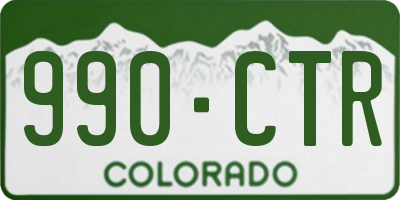 CO license plate 990CTR