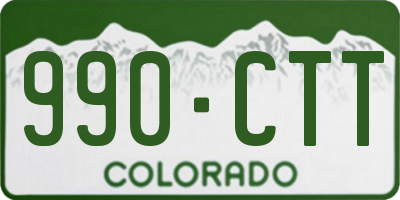 CO license plate 990CTT