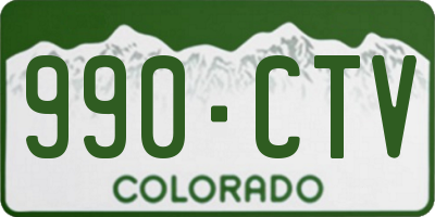 CO license plate 990CTV