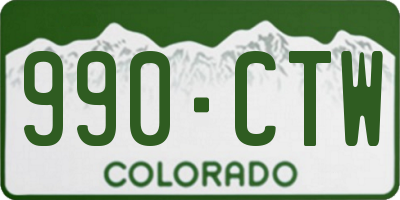 CO license plate 990CTW