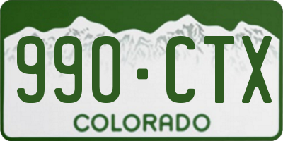 CO license plate 990CTX
