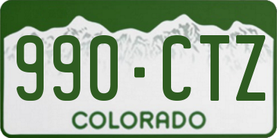 CO license plate 990CTZ
