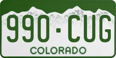 CO license plate 990CUG