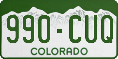 CO license plate 990CUQ