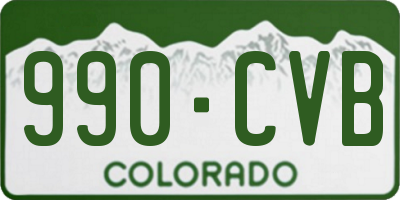 CO license plate 990CVB