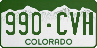 CO license plate 990CVH