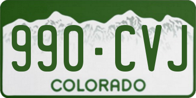 CO license plate 990CVJ