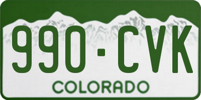 CO license plate 990CVK