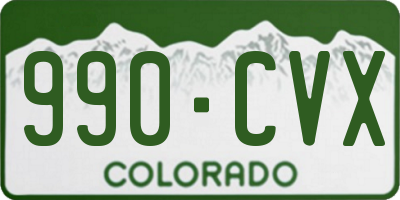 CO license plate 990CVX
