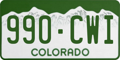 CO license plate 990CWI