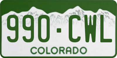 CO license plate 990CWL