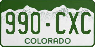 CO license plate 990CXC