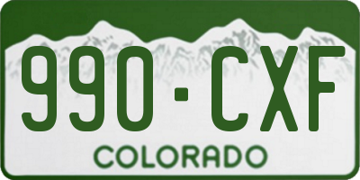 CO license plate 990CXF
