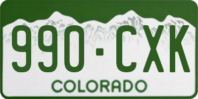 CO license plate 990CXK