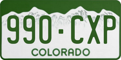 CO license plate 990CXP