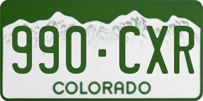 CO license plate 990CXR