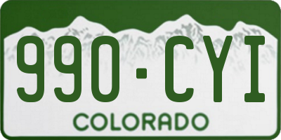 CO license plate 990CYI