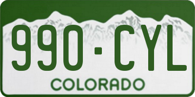 CO license plate 990CYL