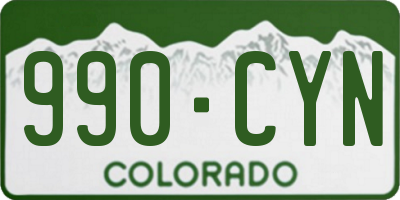 CO license plate 990CYN