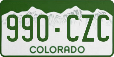 CO license plate 990CZC