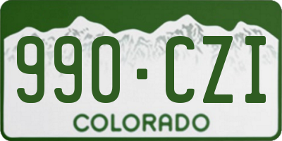 CO license plate 990CZI