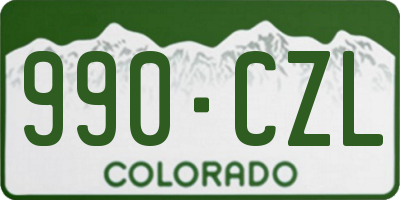 CO license plate 990CZL