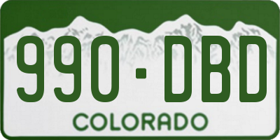 CO license plate 990DBD