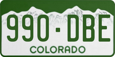 CO license plate 990DBE