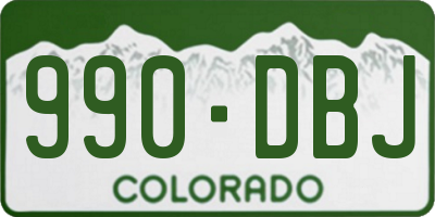 CO license plate 990DBJ