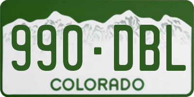 CO license plate 990DBL