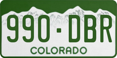CO license plate 990DBR