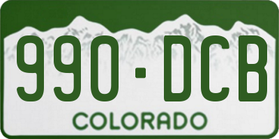 CO license plate 990DCB