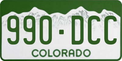 CO license plate 990DCC