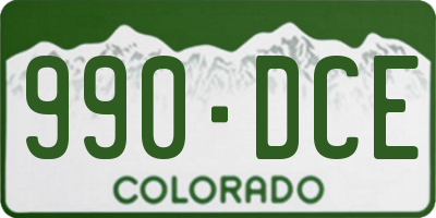 CO license plate 990DCE