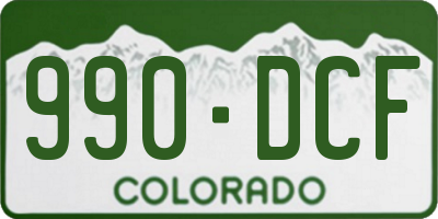 CO license plate 990DCF