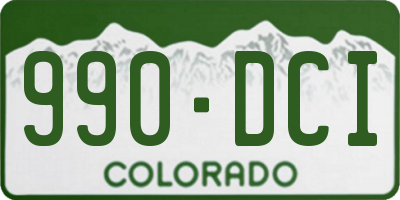CO license plate 990DCI
