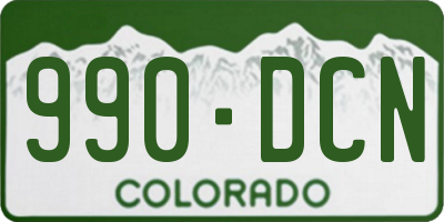 CO license plate 990DCN