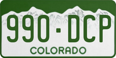 CO license plate 990DCP