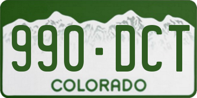 CO license plate 990DCT