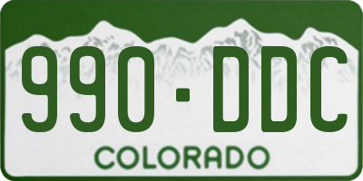 CO license plate 990DDC